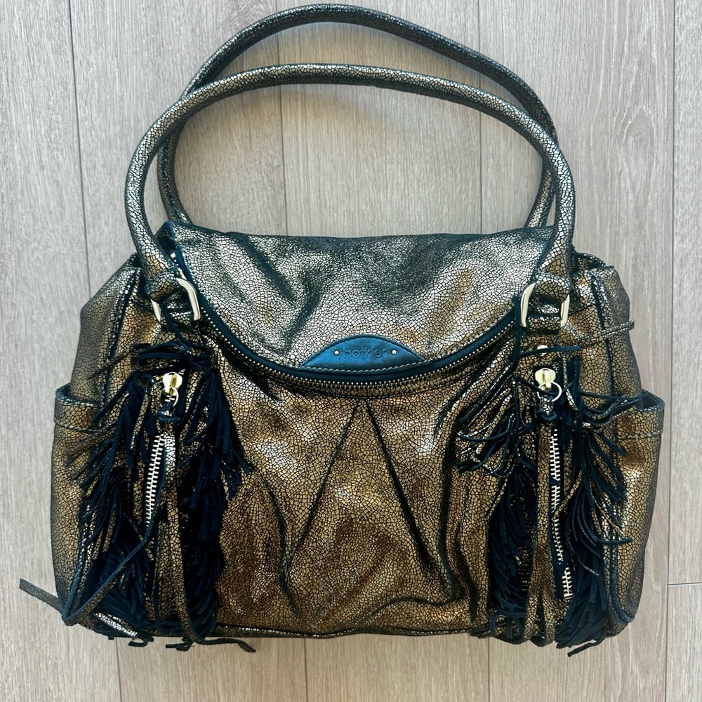 Botkier Gold Bronze Fringe Purse